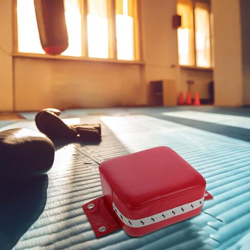 SOLUSTRE Boxing Wall Focus Pad Red 20x20x10cm Punch Wall Mounted Training Target for Martial Arts Fitness and Striking Practice in Kuwait