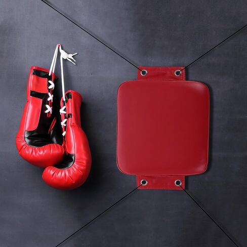 SOLUSTRE Boxing Wall Focus Pad Red 20x20x10cm Punch Wall Mounted Training Target for Martial Arts Fitness and Striking Practice in Kuwait