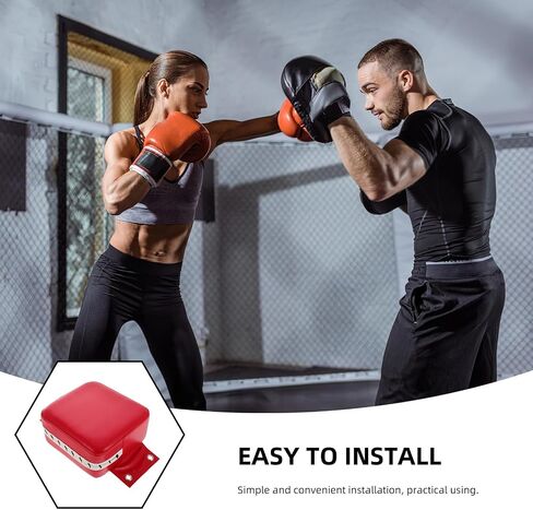 SOLUSTRE Boxing Wall Focus Pad Red 20x20x10cm Punch Wall Mounted Training Target for Martial Arts Fitness and Striking Practice in Kuwait