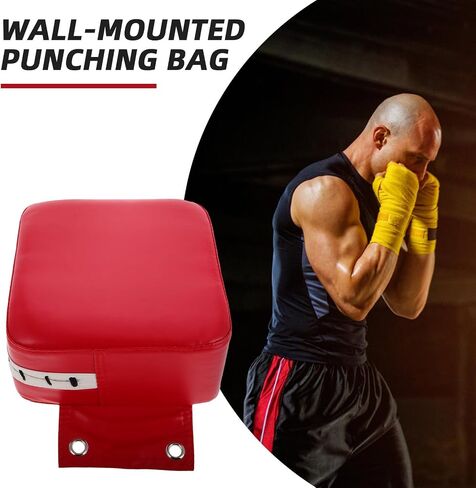 SOLUSTRE Boxing Wall Focus Pad Red 20x20x10cm Punch Wall Mounted Training Target for Martial Arts Fitness and Striking Practice in Kuwait