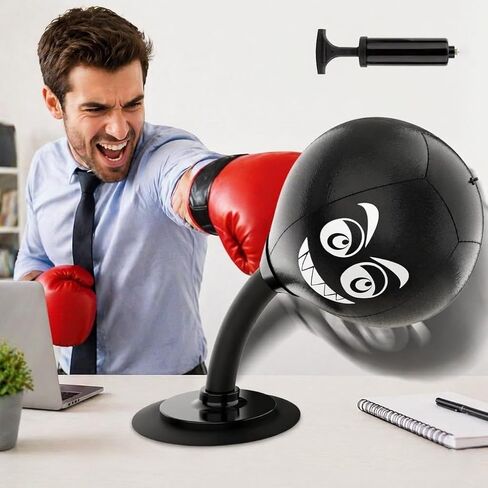 Stress Buster Desktop Punching Bag,Rage Bag,Stress Relief Fun Pounching,Speed Bag for Office Table and Counters，Fun Boxing Toys，Cool Stuff for Coworker in Kuwait