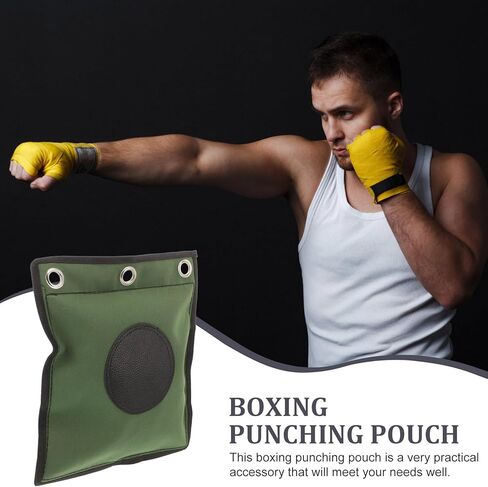Homoyoyo Wall Mounted Boxing Punch Bag Round Leather Pad, Adjustable 20 Lb Weight, Reusable Small Punching Bag for Martial Arts Training and Home Workout in Kuwait