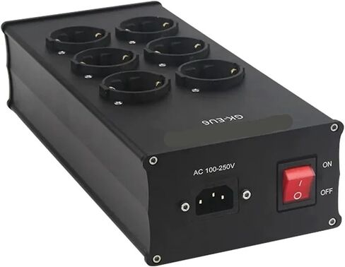 HiFi Audio AC Power Conditioner Purifier 6 Hold EU Socket Aluminum Power Filter in Kuwait