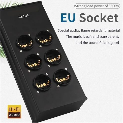 HiFi Audio AC Power Conditioner Purifier 6 Hold EU Socket Aluminum Power Filter in Kuwait