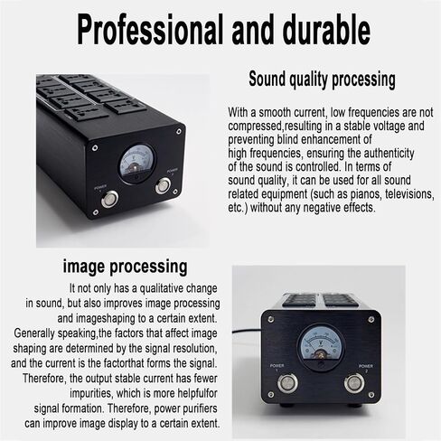 Power Filter Power Conditioner - 8 Outlet Power Socket with Display Screen for HiFi CD Players, Pianos, TVs and Audio Equipment in Saudi Arabia
