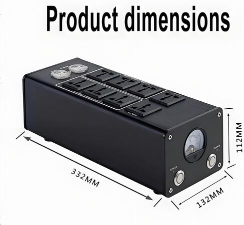 Power Filter Power Conditioner - 8 Outlet Power Socket with Display Screen for HiFi CD Players, Pianos, TVs and Audio Equipment in Saudi Arabia