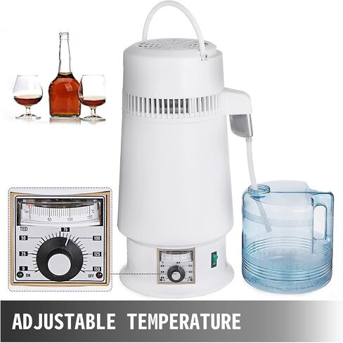 4L Water Bottle Filter Distiller Purifier Portable Tabletop Machine Stainless Steel Adjustable Temperature For Labs Homes in Saudi Arabia