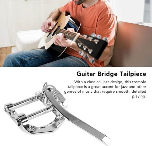 الغيتار الكهربائي Vibrato Bridge Tailpiece Jazz Style Metal Rocking Rod متوافق - بناء متين لتعزيز استقرار الضبط وجودة التنغيم in Kuwait