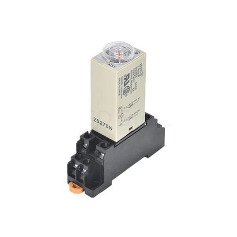 1Set H3Y-2 12V 24V /AC 110V 220V تأخير الموقت التتابع 0-1s 5s 10s 30s 60 ثانية 0-30 دقيقة مع قاعدة 5A (AC110V ، 0-30 دقيقة) in Kuwait