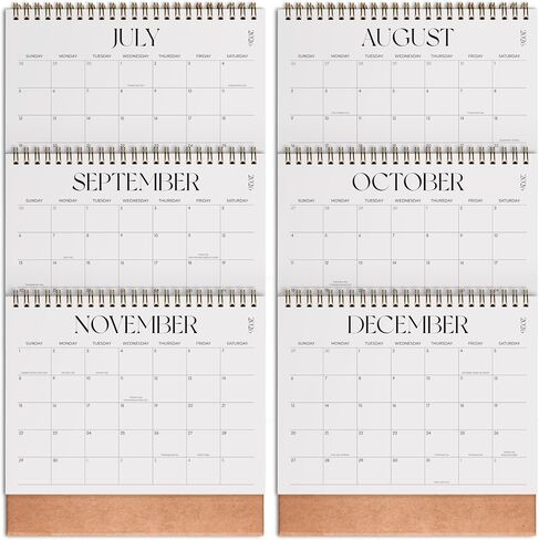 Small Desk Calendar 2025-2026, Jokotha Standing Flip Calendar, July 2025 to December 2026, 18 Month Desktop Calendar with Stickers & Minimalist Design, 8"x6" in Saudi Arabia