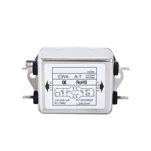 تنقية مرشح طاقة التيار المتردد أحادي الطور 220 فولت CW4-6A-S 10A (واجهة بولت CW4-20A-S) in Kuwait