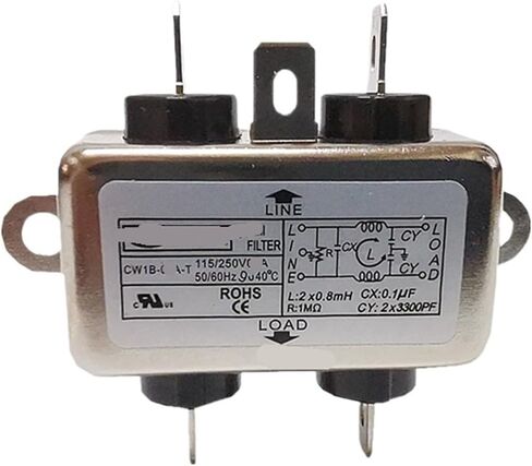 فلتر طاقة أحادي الطور CW1B-06A-T 220V 6A كهرومغناطيسي مضاد للتداخل (CW1B -10A -T 10A) in Kuwait