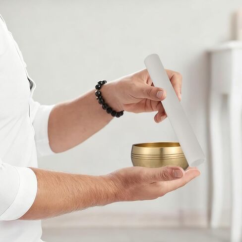 عصا مطرقة من الأكريليك من SUPVOX مع مهاجم مطاطي لعلاج صوت التأمل وأوعية الصوت الكريستالية تتضمن حقيبة تخزين مقاس 7.67 × 0.98 بوصة in Kuwait