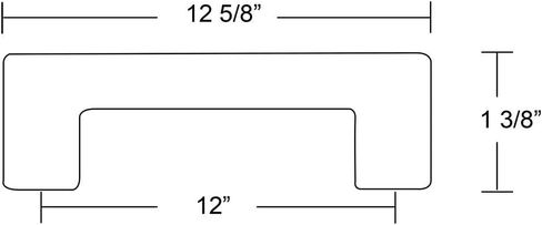 Emtek Trail Pull Available in 9 Sizes and 6 Finishes - 86166US4 - (Center to Center 12") - Satin Brass (US4) in Kuwait