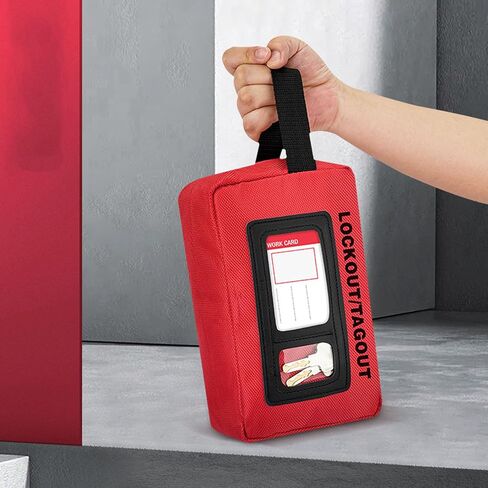 حقيبة قفل Tagout لأجهزة Loto، مجموعة أدوات قفل قماش البوليستر، حقيبة أدوات تنظيم الحقيبة، حقيبة تخزين ذات سعة كبيرة مع شاشة عرض مرئية in Kuwait