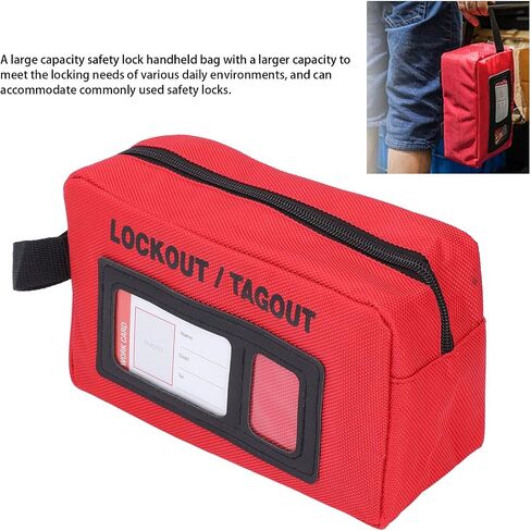 حقيبة قفل Tagout لأجهزة Loto، مجموعة أدوات قفل قماش البوليستر، حقيبة أدوات تنظيم الحقيبة، حقيبة تخزين ذات سعة كبيرة مع شاشة عرض مرئية in Kuwait