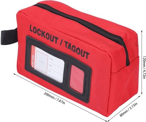 حقيبة قفل Tagout لأجهزة Loto، مجموعة أدوات قفل قماش البوليستر، حقيبة أدوات تنظيم الحقيبة، حقيبة تخزين ذات سعة كبيرة مع شاشة عرض مرئية in Kuwait