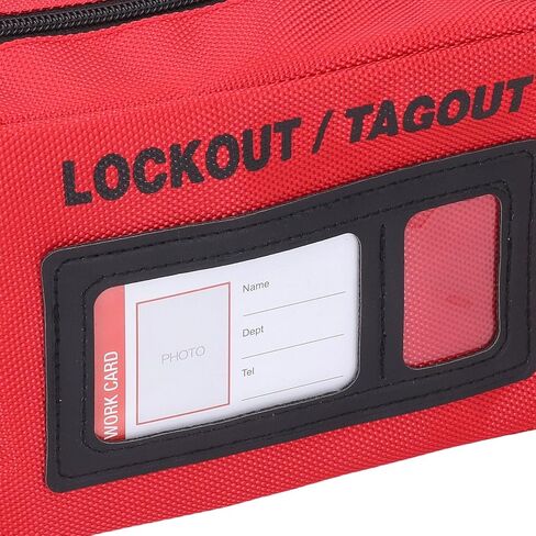 حقيبة قفل Tagout لأجهزة Loto، مجموعة أدوات قفل قماش البوليستر، حقيبة أدوات تنظيم الحقيبة، حقيبة تخزين ذات سعة كبيرة مع شاشة عرض مرئية in Kuwait