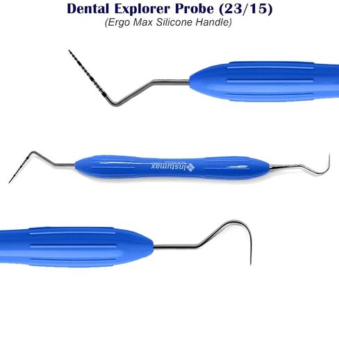 مجموعة Gracey Curette كاملة (7 قطع) + مستكشف UNC15/23 - أدوات علاج اللثة بمقابض من السيليكون - مجموعة أدوات قياس وتخطيط الجذر الاحترافية لأطباء الأسنان وأخصائيي الصحة والطلاب in Kuwait