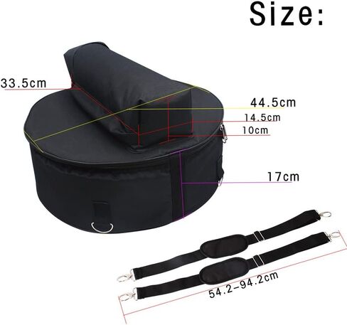 Durable 14 Inch Snare Drum Bag Backpack Case with Shoulder Strap Outside Pockets,Snare Drum Bag Black in Kuwait