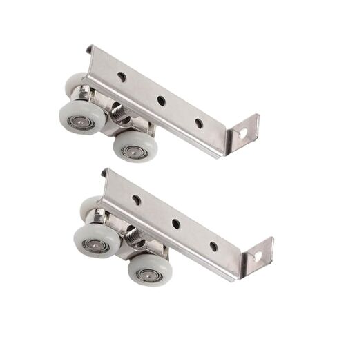 2pcs Sliding Door Roller Hardware Slide Doors Pulley Light Home Room Wood Door Hanging Wheels Rail Track Pulley in Kuwait