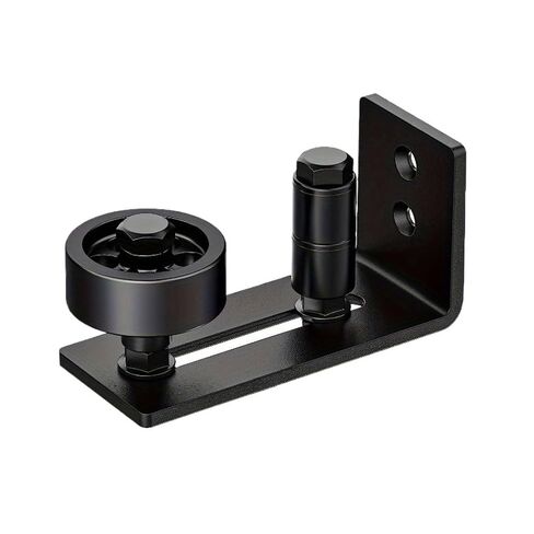 Quiet Sliding Barn Door Bottom Guide Adjustable Flush-Fit Floor Roller with Steel Frame, Door Roller Black Roller Sliding in Saudi Arabia