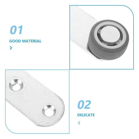 4Pcs Sliding Door Bottom Support Wheels Precision Bearing Rubber Caster Side Mount Design for Barn Doors Wardrobe Cabinet in Kuwait