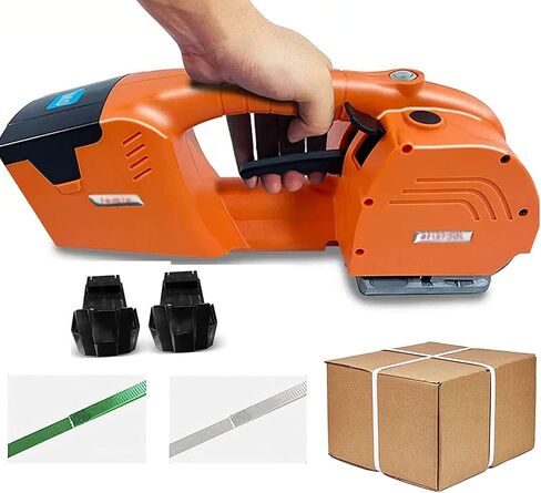 Electric Strapping Machine Automatic Strapping Banding Tool for Box Pallet with 6000mah Battery Powered Handheld Welding Strapping Machine for PP PET Straps in Kuwait