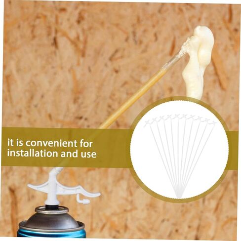 LIFKOME 10Sets Long Spray Foam Nozzle Tips for Precise Gap Filling Pe Caulking Tube Assembly with Extended Reach for Insulation Sprayer Applications in Kuwait