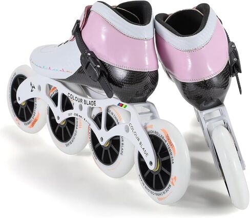 Blue Carbon Fiber Speed Skates 4x110mm for Adult Men Women, Professional Inline Racing Skates, ABEC-9 Bearings PU Wheels for Marathon & Trail in Kuwait