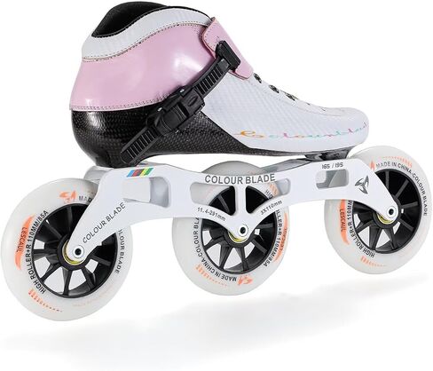 Blue Carbon Fiber Speed Skates 4x100mm for Men Women, Inline Racing Skates, ABEC-9 Bearings PU Wheels for Outdoor Fitness & Street Skating in Kuwait