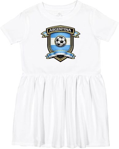 inktastic Argentina Soccer Emblem Toddler Dress in Kuwait