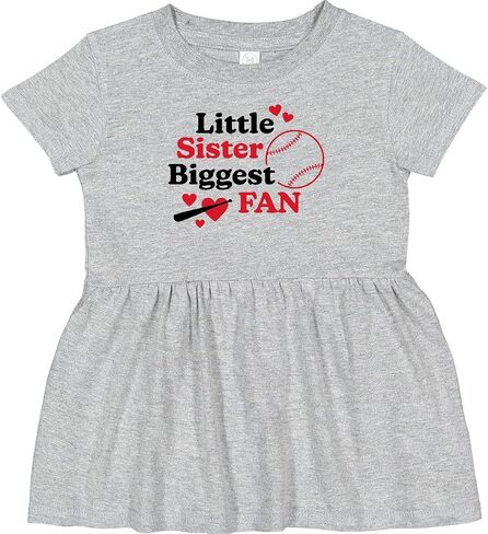 inktastic Little Sister Baseball Fan Infant Dress in Kuwait