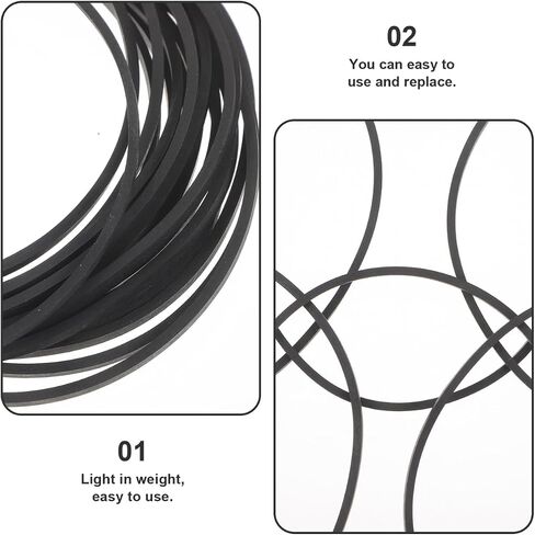 Abaodam 20pcs Cassette Belt Replacement Cassette Player Belts 2mm Square Rubber in Kuwait
