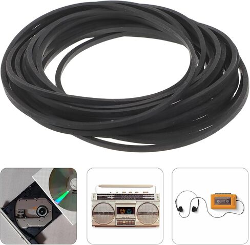 Abaodam 20pcs Cassette Belt Replacement Cassette Player Belts 2mm Square Rubber in Kuwait