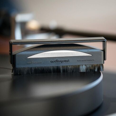 Audio Technica AT-LP140XP-BK DJ Professional Black Turntable with an AudioQuest AQSLVRRECBRUSH Silver Anti-Static Record Brush (2020) in Saudi Arabia