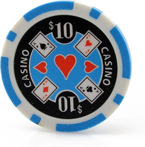 رقائق Versa Games Casino Ace بوزن 11.5 جرام - عبوة من 50 قطعة (اختر الألوان) in Kuwait