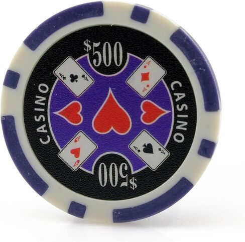 رقائق Versa Games Casino Ace بوزن 11.5 جرام - عبوة من 50 قطعة (اختر الألوان) in Kuwait