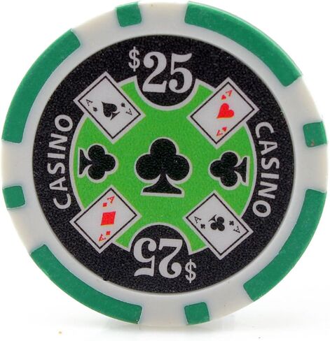 رقائق Versa Games Casino Ace بوزن 11.5 جرام - عبوة من 50 قطعة (اختر الألوان) in Kuwait