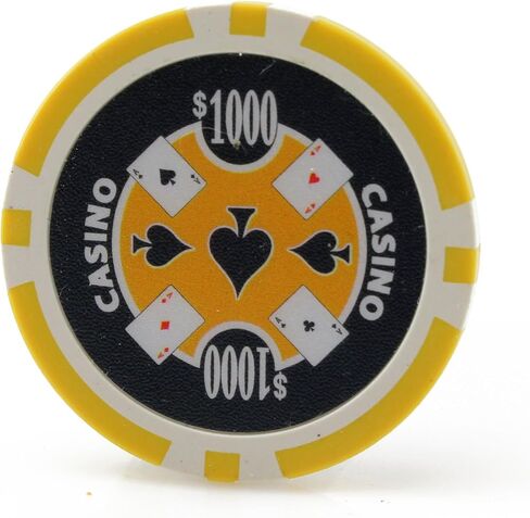 رقائق Versa Games Casino Ace بوزن 11.5 جرام - عبوة من 50 قطعة (اختر الألوان) in Kuwait
