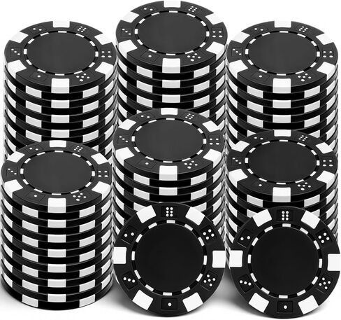 100 Pcs Poker Chips Bulk,1.37inch Blank Poker Chips for Custom Values,Ideal for Blackjack,Bingo,Card Night & Family Games in Kuwait