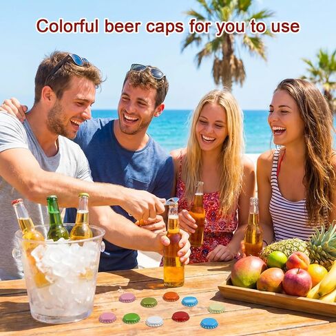 400 Pcs Beer Bottle Caps Oxygen Absorbing Crowns, Standard 26mm Bottle Caps for Homebrew, 8 Assorted Colors Metal Crown Cap for Glass Bottles, DIY Crafts in Kuwait