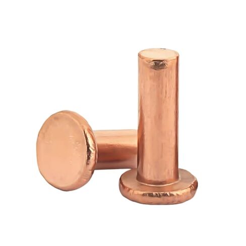 Solid Rivet Copper Solid Rivets Knock Flat Head Rivet M2-M6(12mm,M4 (20Pcs)) in Kuwait