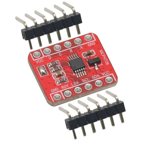 وحدة MCP4728 DAC، وحدة محول I2C رقمية إلى تناظرية 12 بت 4 قنوات، لوحة اندلاع DAC لمشاريع Arduino وRaspberry Pi وESP32 وSTM32 in Kuwait