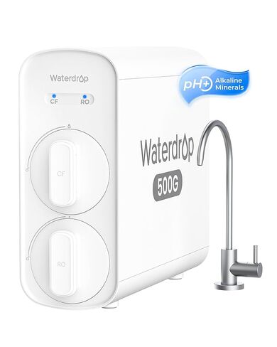 Waterdrop G5P500A درجة حموضة معدنية قلوية + فلتر مياه تناضح عكسي، معتمد من NSF/ANSI 58 و372، نظام تناضح عكسي 8 مراحل، نظام تنقية مياه 500 جرام RO، 2:1 نقي للتصريف، يقلل من المواد الصلبة الذائبة in Kuwait