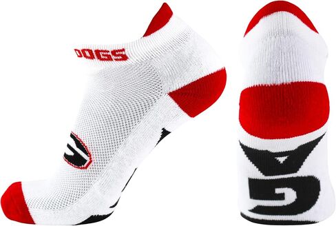 Georgia Bulldogs White Footie Socks - NCAA Officially Licensed - DB Fan Gear in Kuwait