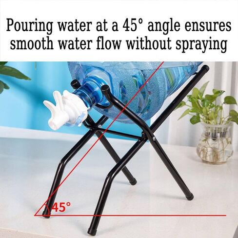 Inverted Foldable Bucket Rack, U-Shaped Water Bottle Holder,Can Hold Up to 100 Kg,with A Reusable Spout,Suitable for Home/Office/Space-constrained Locations in Kuwait