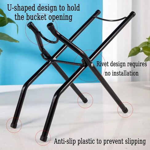 Inverted Foldable Bucket Rack, U-Shaped Water Bottle Holder,Can Hold Up to 100 Kg,with A Reusable Spout,Suitable for Home/Office/Space-constrained Locations in Kuwait
