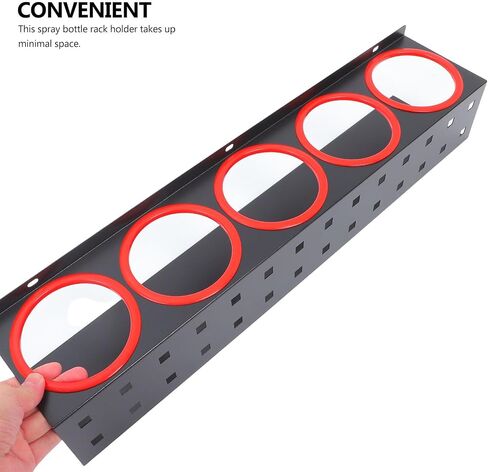 SHINEOFI Spray Bottle Holder Rack Wall Mount Organizer for Car Beauty Shop and Home Use, Iron Material with Sturdy Design for Organized Workspace and Sturdy Spray Bottle Storage in Kuwait