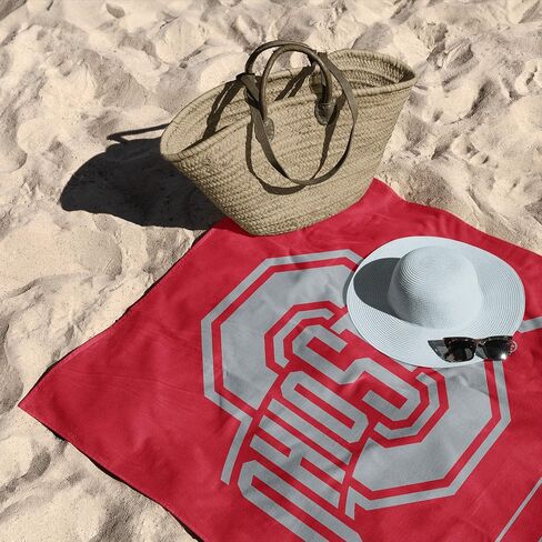 منشفة شاطئ من قماش الجاكار مخططة من Northwest Ohio State Buckeyes NCAA مقاس 36 × 72 بوصة in Kuwait